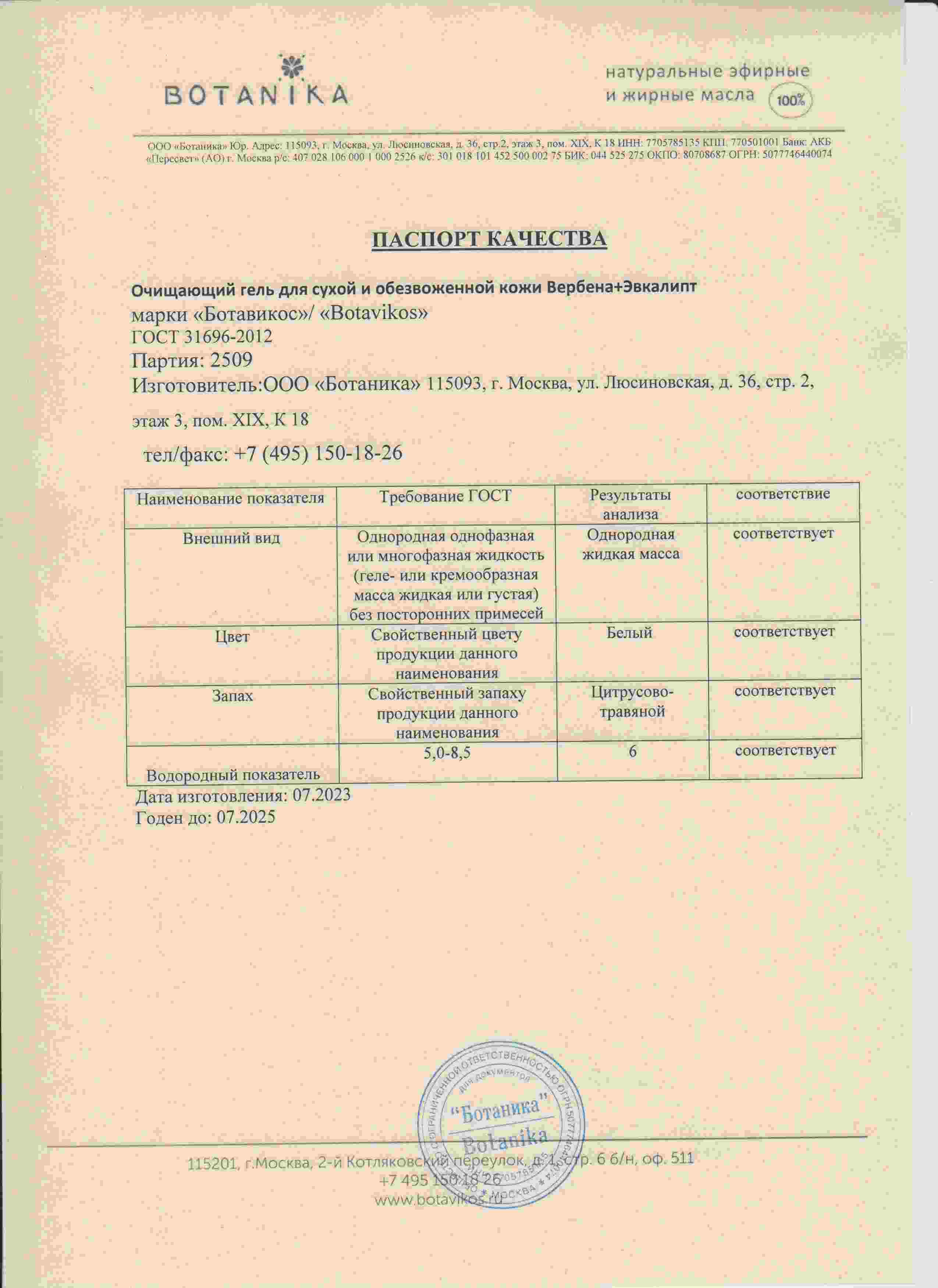 Паспорт №072023